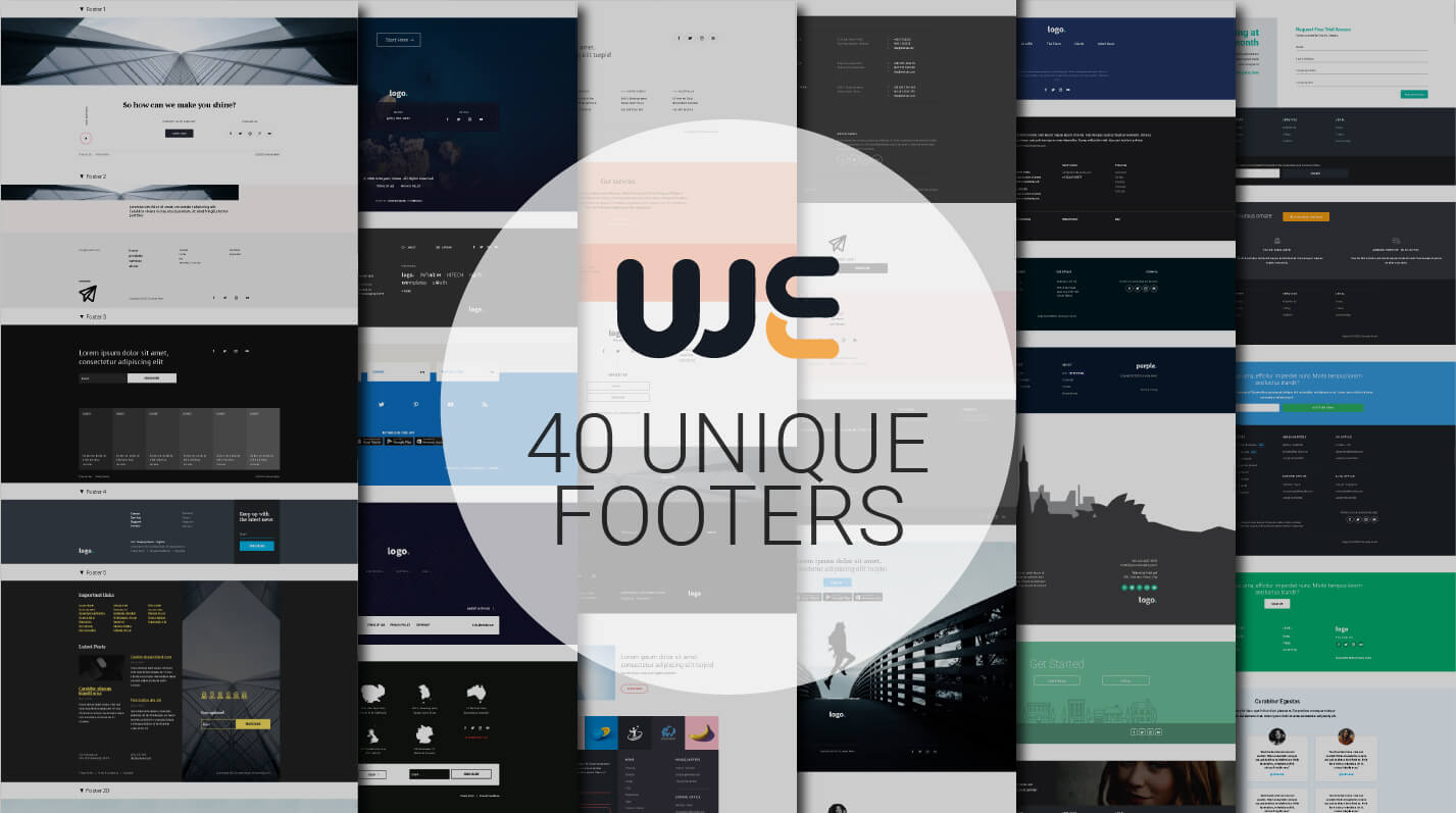40 Unique DIVI Footers